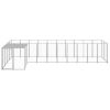 Dog Kennel Silver 78.1 ftÂ² Steel