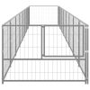 Dog Kennel Silver 86.1 ftÂ² Steel