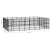Outdoor Dog Kennel Steel 396.8 ftÂ²