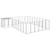Dog Kennel Silver 169.3 ftÂ² Steel