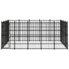 Outdoor Dog Kennel Steel 198.4 ftÂ²
