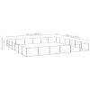Dog Kennel Silver 387.5 ftÂ² Steel